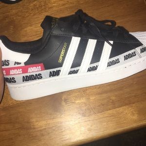 White and black adidas